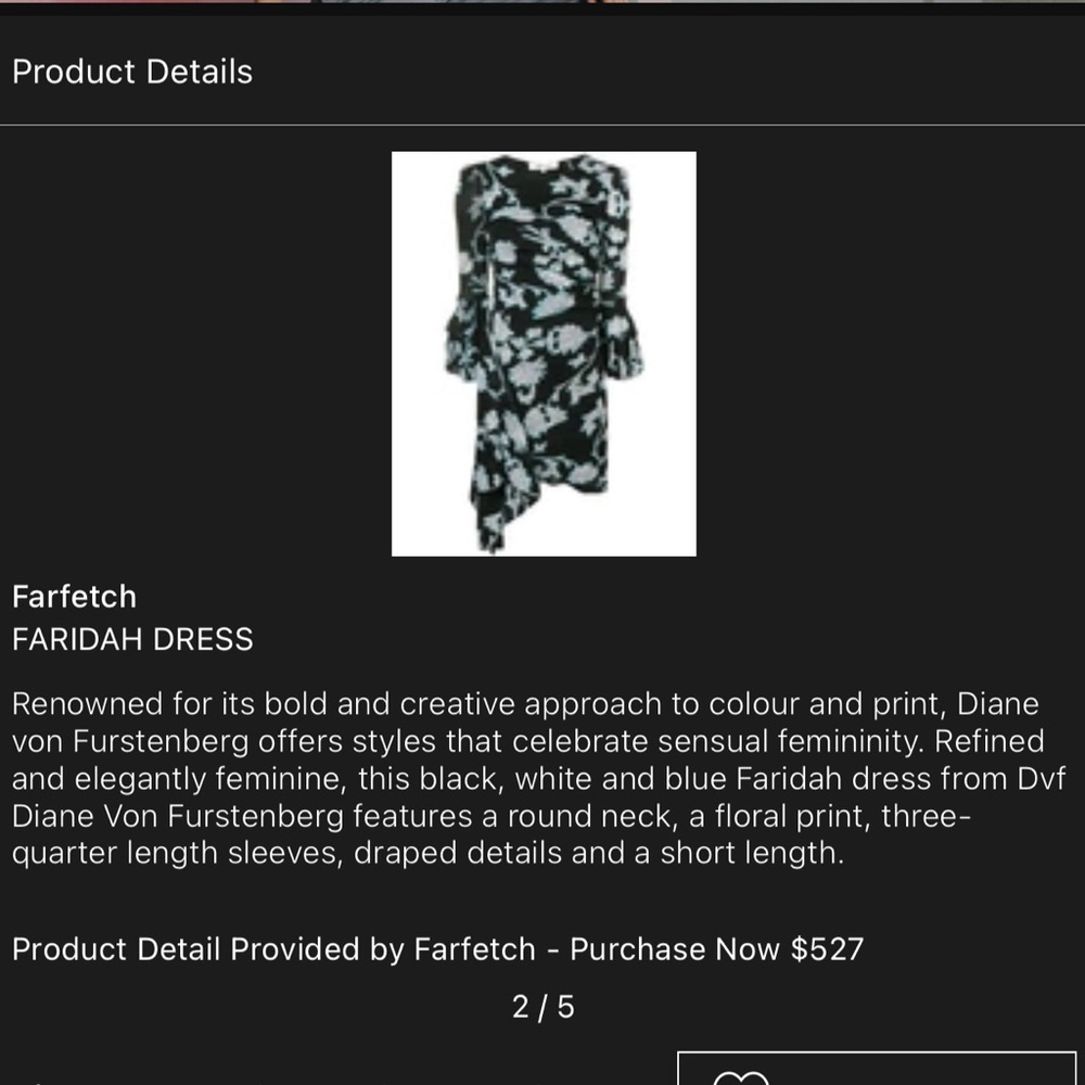 Diane Von Furstenberg Faridah Floral Mesh Dress sz M - Picture 12 of 12
